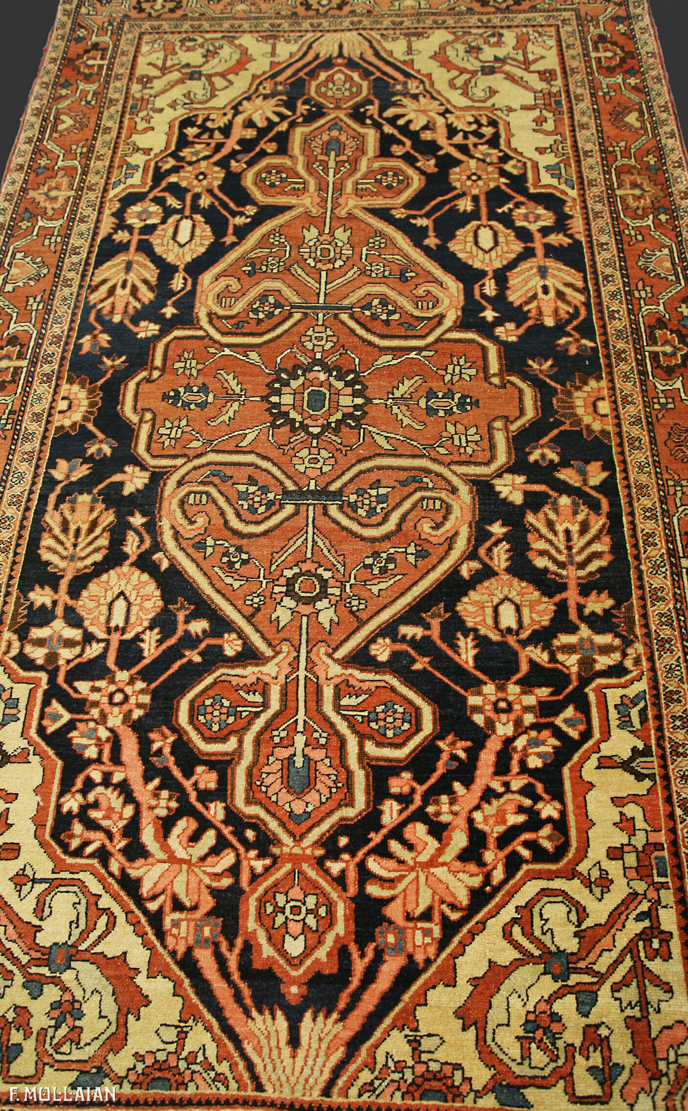 Antique Persian Heriz Rug (230x130 cm)